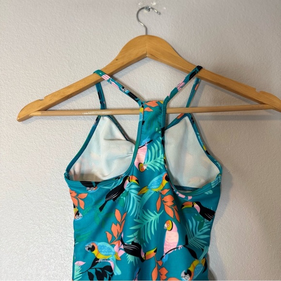 Speedo Kids' Tropical Blue Swimsuit M - Picture 7 of 15